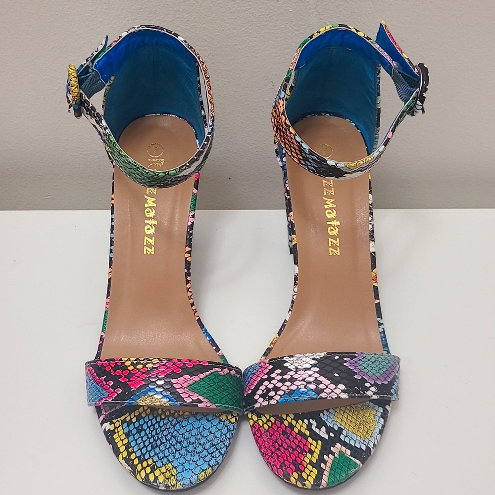 Snake pattern heels